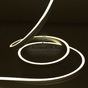 Светодиодный Гибкий Неон односторонний, теплый белый, кратность резки 1 метр, размер 8*16 мм, 24 В