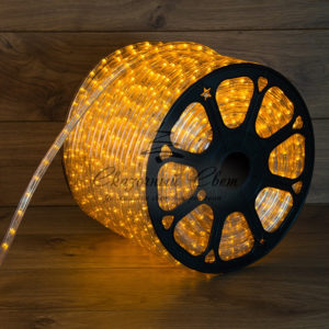 Дюралайт LED, свечение с динамикой (3W) — желтый, 36 LED/м, бухта 100м