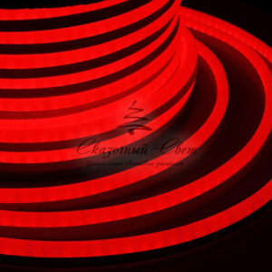 Гибкий Неон DIP 12×26мм — красный, бухта 50м