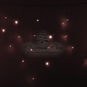 Гирлянда Айсикл (бахрома) светодиодный, 4,8 х 0,6 м, прозрачный провод, 230 В, цвет: Золото, 176 LED