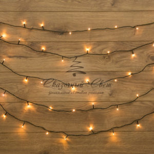 Гирлянда светодиодная универсальная 200 LED Теплый белый 20 метров, с контроллером