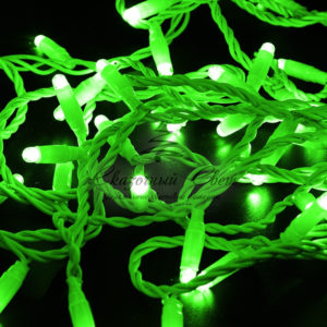 Гирлянда Нить 10м, постоянное свечение, белый ПВХ, 24В, цвет: Зелёный