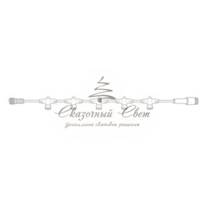 Разветвитель — шина для уличных гирлянд Professional (1 вход, 5 выходов), расстояние 100 см, белый ПВХ