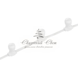 Гирлянда Belt-Light 2 жилы, шаг 20см, 500 патронов Е27, влагостойкая, IP65, белый провод NEON-NIGHT