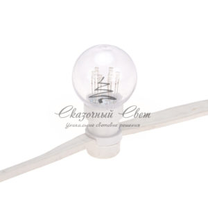 Набор Белт-Лайт 10 м, белый каучук, 30 ламп, цвет Желтый, IP65, соединяется