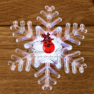 Олень на снежинке 9,5×9,5 см