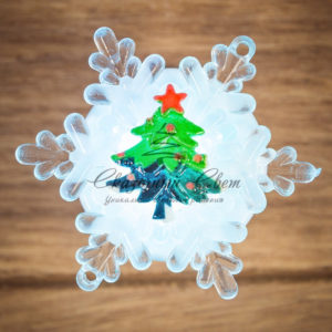 Елочка на снежинке RGB 5,5×5,5 см