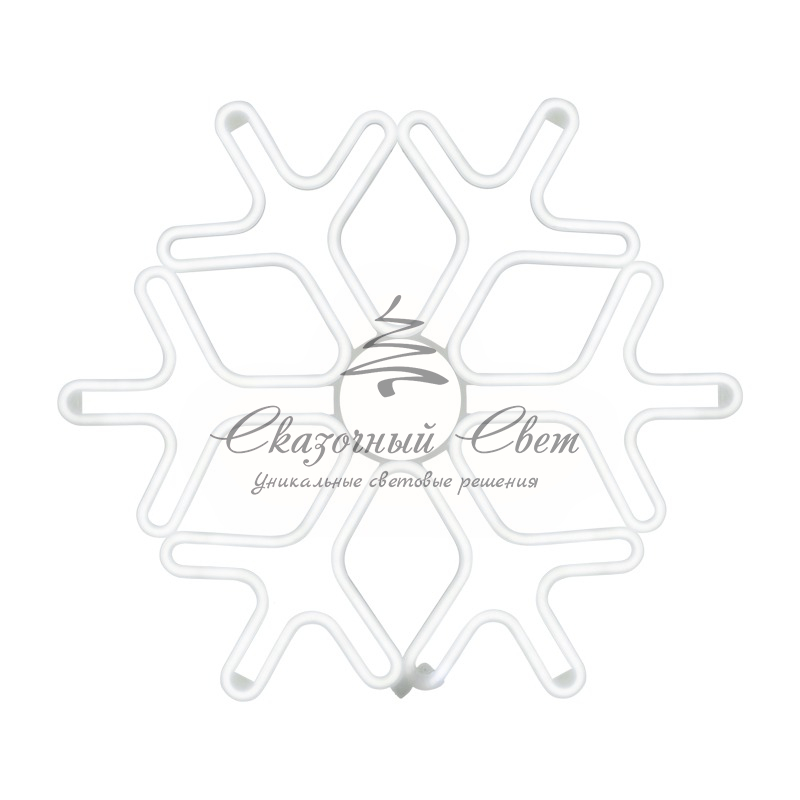 Фигура Снежинка из гибкого неона, 60х60 см, цвет свечения синий NEON-NIGHT