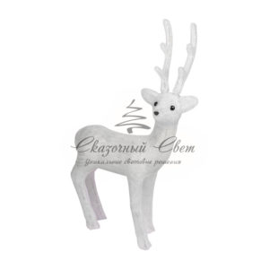 Акриловая светодиодная фигура Снежный олень 100 см, 380 светодиодов, IP 65, понижающий трансформатор в комплекте, NEON-NIGHT