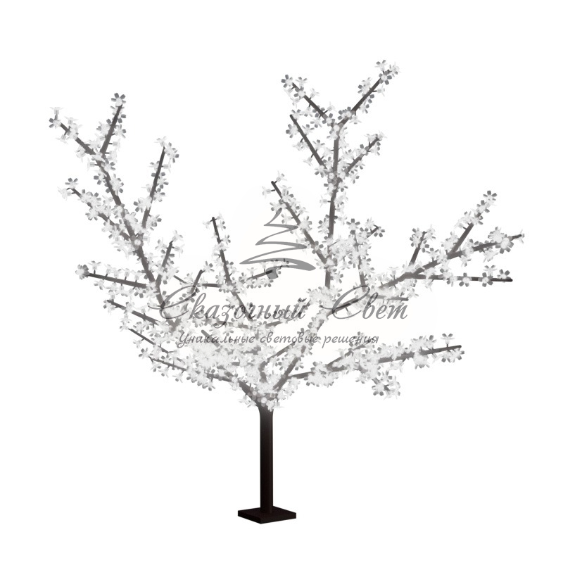 Светодиодное дерево Сакура, высота 3,6м, диаметр кроны 3,0м, белые светодиоды, IP 65, понижающий трансформатор в комплекте, NEON-NIGHT - Image 2