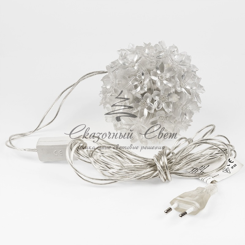 Шар светодиодный 220V, диаметр 12 см, 50 светодиодов, цвет белый - Image 3