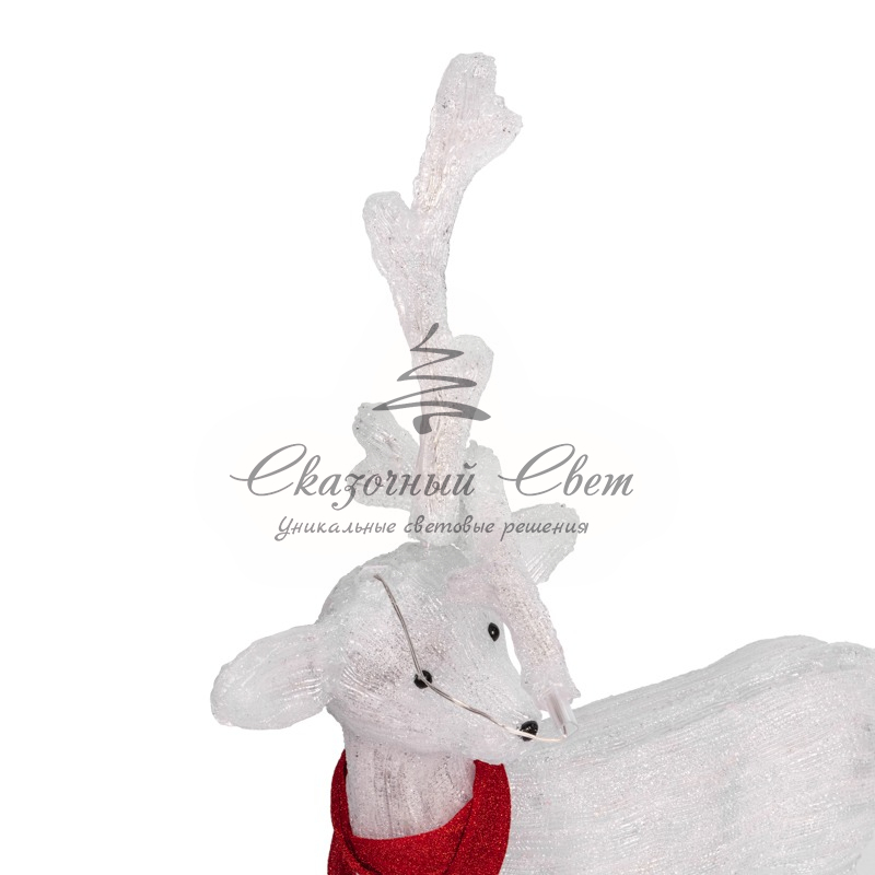 Акриловая светодиодная фигура Северный олень 49х18х85 см, 120 светодиодов, IP65 понижающий трансформатор в комплекте, NEON-NIGHT - Image 3