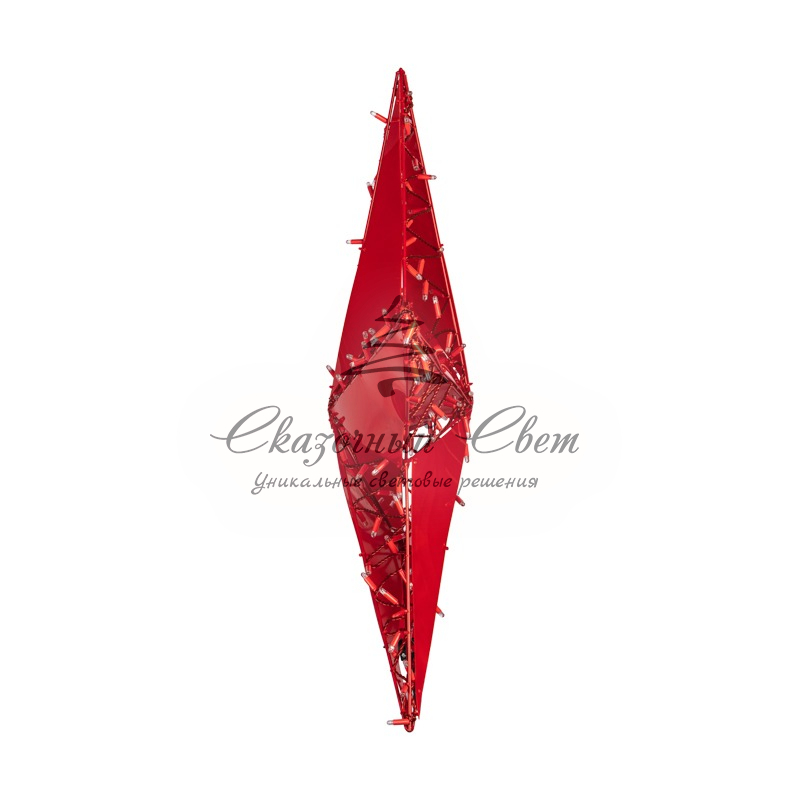 Светодиодная фигура Звезда 100 см, 200 светодиодов, с трубой и подвесом, цвет свечения красный NEON-NIGHT - Image 3