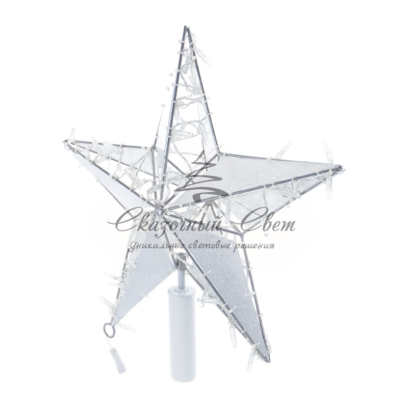 Светодиодная фигура Звезда 100 см, 200 светодиодов, с трубой и подвесом, цвет свечения белый NEON-NIGHT - Image 3