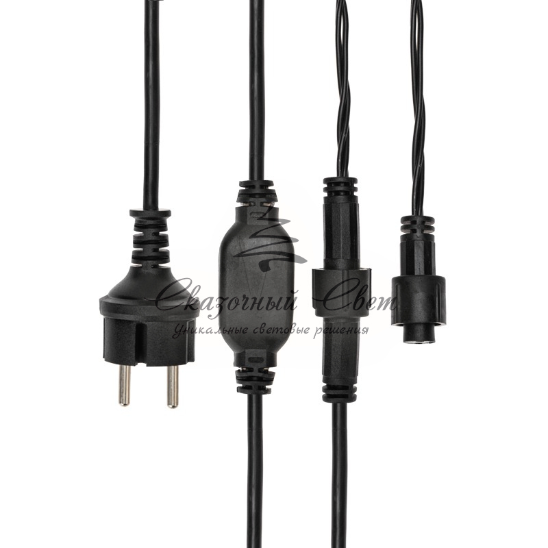 Гирлянда Айсикл (Бахрома) светодиодная 5х0,7 м, 152 LED, черный провод каучук, белое свечение NEON-NIGHT - Image 3