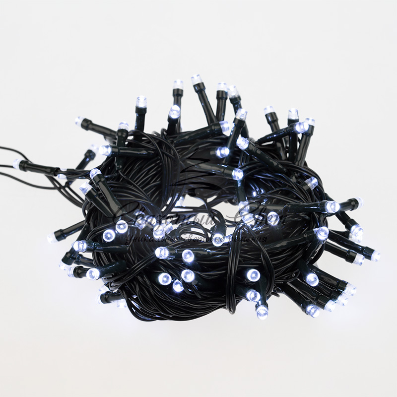 Гирлянда светодиодная универсальная Уличная 100 LED БЕЛЫЕ 10 метров с контроллером - Image 3