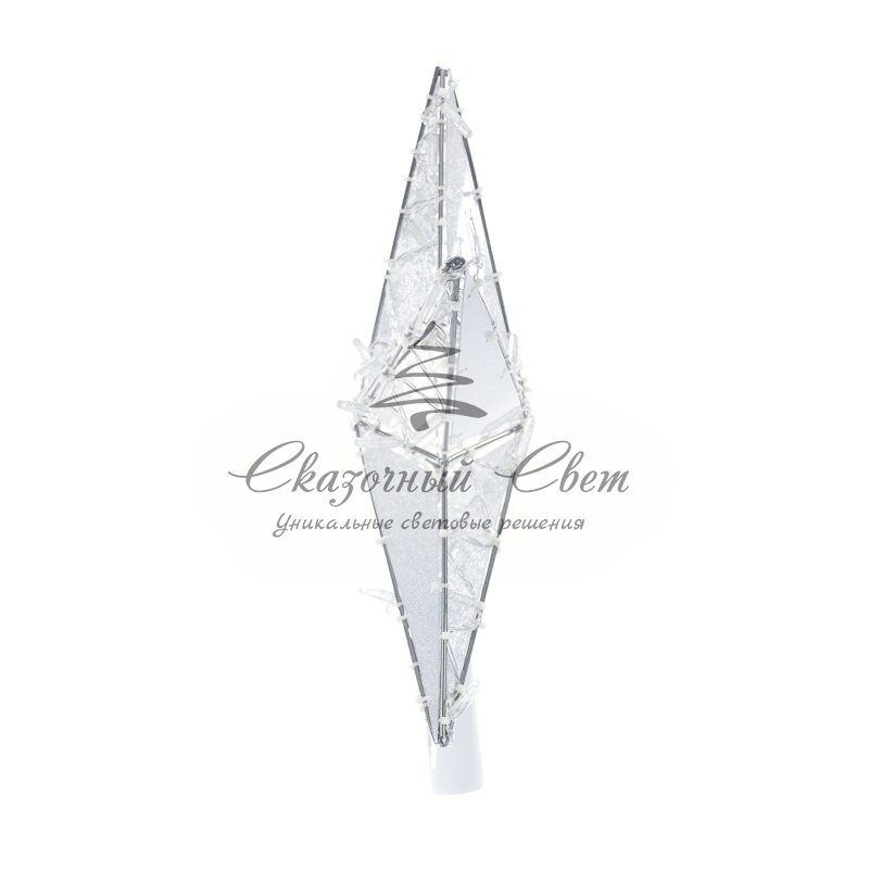 Светодиодная фигура Звезда 100 см, 200 светодиодов, с трубой и подвесом, цвет свечения белый NEON-NIGHT - Image 4