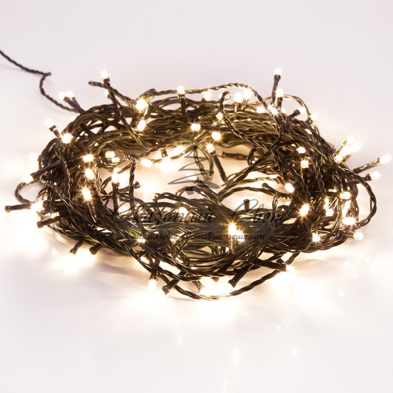 Гирлянда светодиодная универсальная 200 LED Теплый белый 20 метров, с контроллером - Image 5