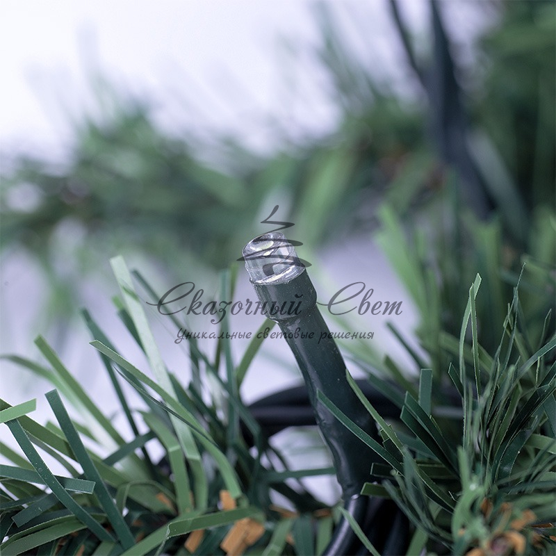 Еловый шлейф искусственный 2,7 м теплое белое свечение 80 LED - Image 5