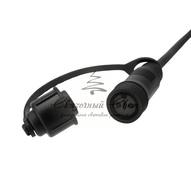 Гирлянда Belt-Light 2 жилы, шаг 40см, 225 подвесных патронов Е27, IP65, черный круглый провод NEON-NIGHT - Image 5