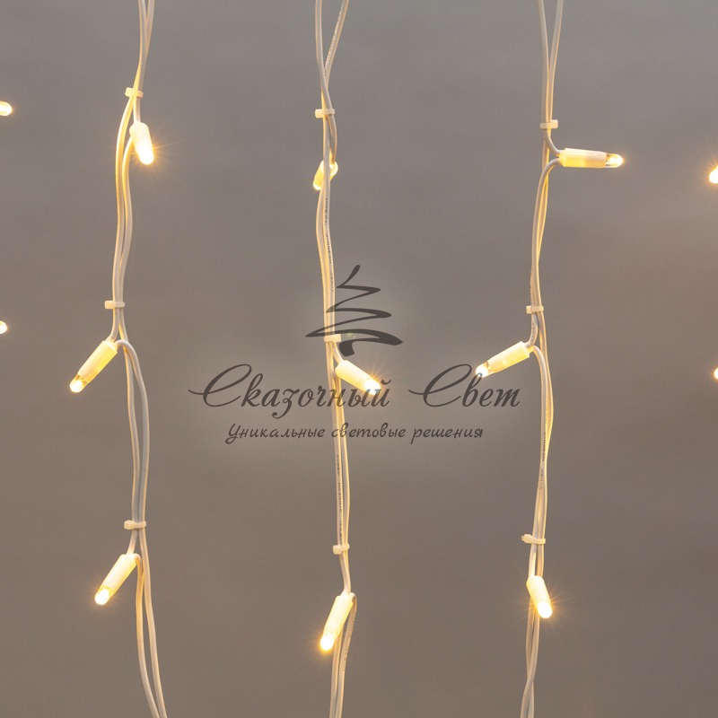 Гирлянда Айсикл (Бахрома) светодиодная 5х0,7 м, 152 LED, белый провод каучук 2,3мм, теплое белое свечение NEON-NIGHT - Image 4