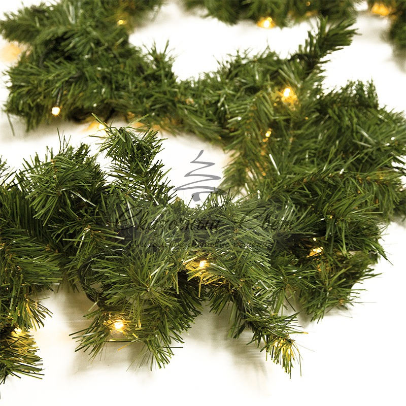 Еловый шлейф искусственный 2,7 м теплое белое свечение 80 LED - Image 6