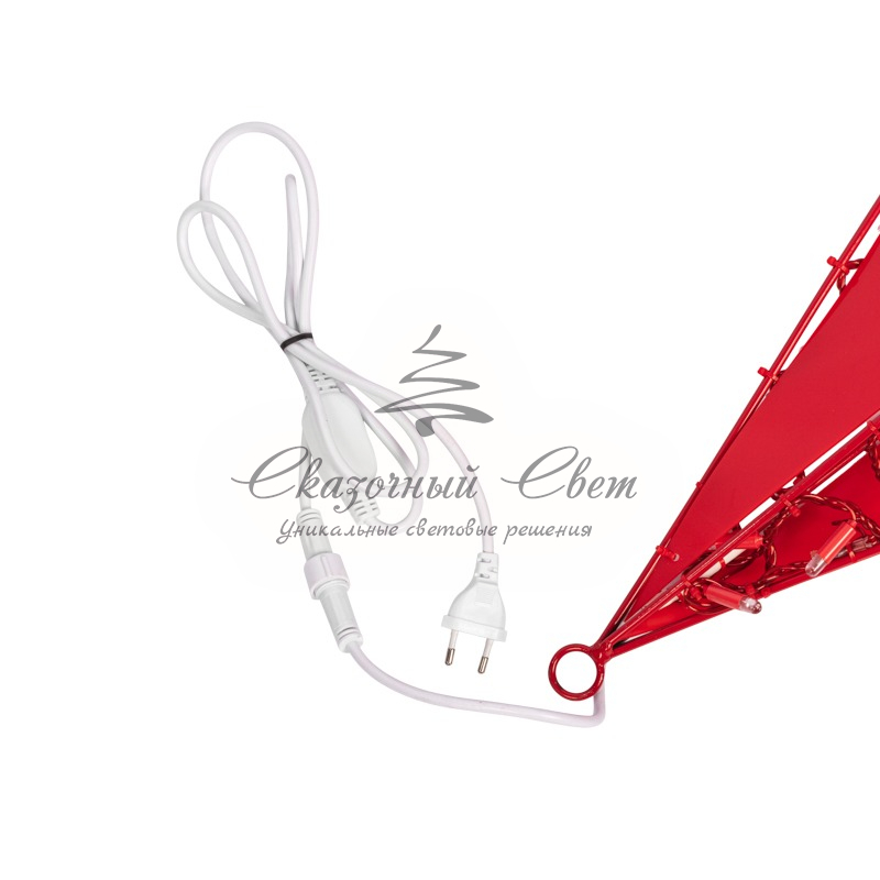 Светодиодная фигура Звезда 100 см, 200 светодиодов, с трубой и подвесом, цвет свечения красный NEON-NIGHT - Image 7