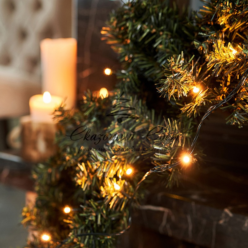 Гирлянда светодиодная универсальная 200 LED Теплый белый 20 метров, с контроллером - Image 10