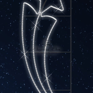 Светодиодная консоль Факел со звездой, белая