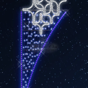 Светодиодная консоль «Факел» сине-белая