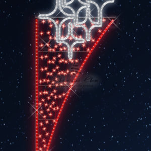 Светодиодная консоль «Факел» красно-белая