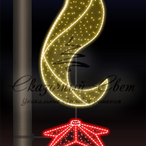 Светодиодная консоль 9 Мая, вечный огонь, пламя 1, тепло белый, заполнение