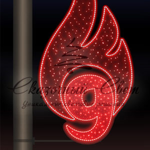 Светодиодная консоль 9 Мая, красная, заполнение