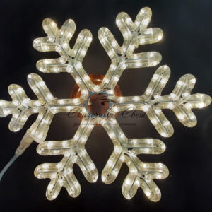 Светодиодная снежинка ПРЕМИУМ, 40 см, тепло-белая