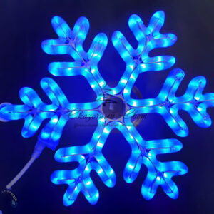 Светодиодная снежинка ПРЕМИУМ, 40 см, матовая синяя