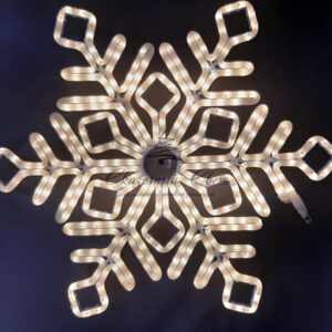 Светодиодная снежинка ПРЕМИУМ, 70 см, матовая тепло-белая RL-SFDLM70-WW